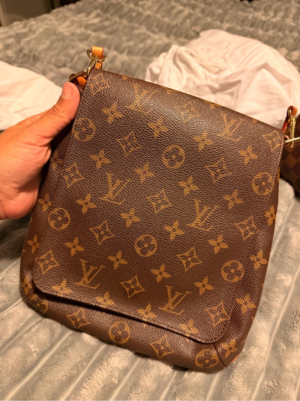 Louis Vuitton Monogram Canvas Crossbody in Brown & Tan